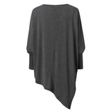 Meila Top | Asymmetric Black Long Sleeve Tunic