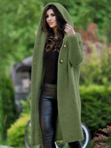 Helga Cardigan | Longline Hooded Knitted Cardigan