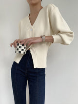 Catriona Cardigan | V-Neck Inner Waist Knitted Cardigan