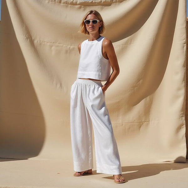 Xian Two Piece Set | Lightweight Linen Summer Co-ord for Women