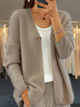 Christina Cardigan | Simple V-Neck Knitted Cardigan Sweater