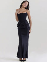 Varya Dress | Elegant Sleeveless Corset-Style Maxi Dress