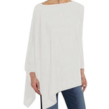 Meila Top | Asymmetric Black Long Sleeve Tunic