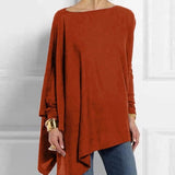 Meila Top | Asymmetric Black Long Sleeve Tunic